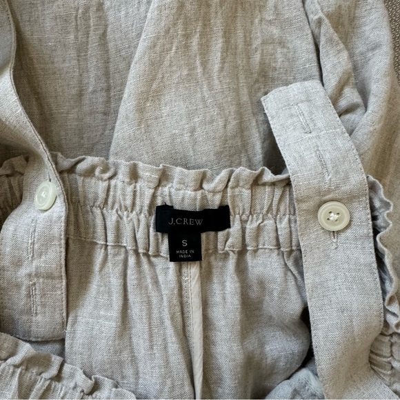 J. Crew Relaxed 100% Linen Jumpsuit Womens Size S - Picture 12 of 13